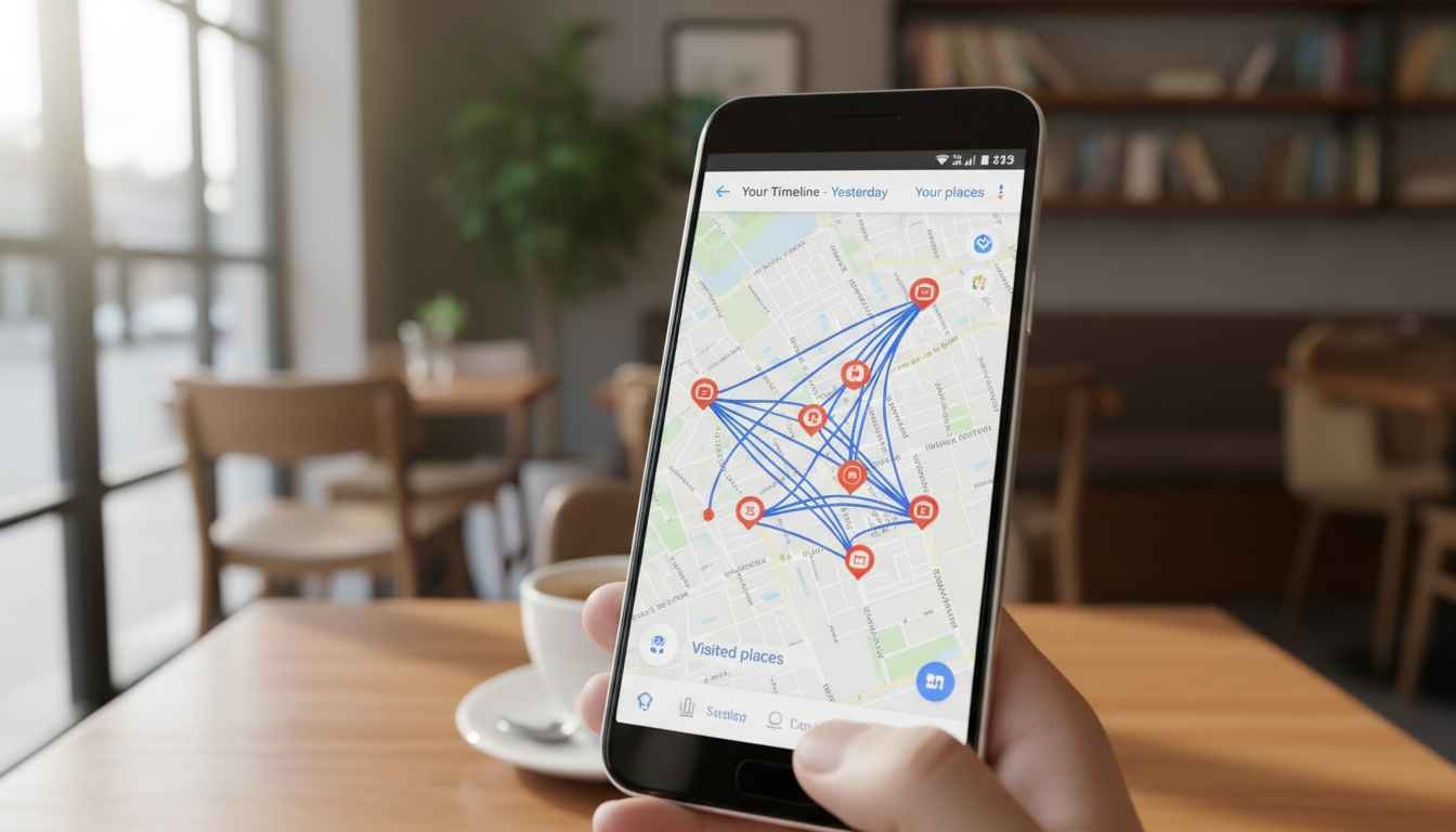 how to see places visited on google maps